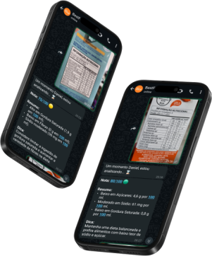 Mockup do assistente BeatFood no WhatsApp