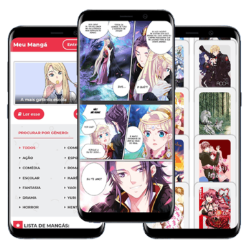 Mockup da plataforma Meu Mangá